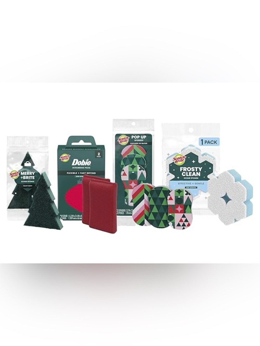 Scotch-Brite Holiday Pop Up & Scrub Sponge Set Gift Box - NEW